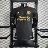 Versione del giocatore maglia Manchester United nero 2024