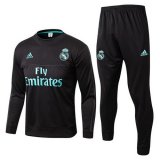 maglia Real Madrid formazione manica lunga nero-02 2018