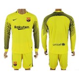 portiere maglia Barcellona manica lunga giallo 2018