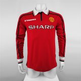 prima maglia Manchester United Retro manica lunga 1998-99