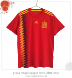 prima maglia Spagna Retro 2018 rosso