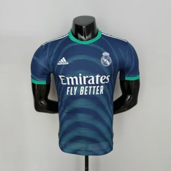 Versione del giocatore maglia Real Madrid blu 2023