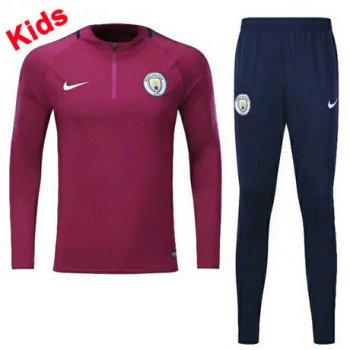 maglia Manchester City formazione manica lunga bambino fucsia 2018