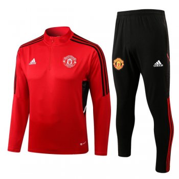 maglia Manchester United formazione manica lunga rosso-01 2023