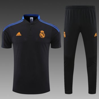 maglia Real Madrid Polo Nero Blu strisce 2023