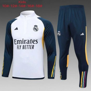 maglia Real Madrid formazione manica lunga bambino bianco 2024