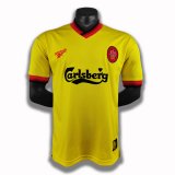 seconda maglia Liverpool Retro 1998 giallo