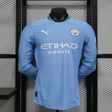 Versione del giocatore maglia Manchester City ML casa 2025