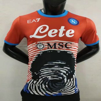 Versione del giocatore maglia Napoli rosso 2022