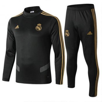 maglia Real Madrid formazione manica lunga nero-01 2020