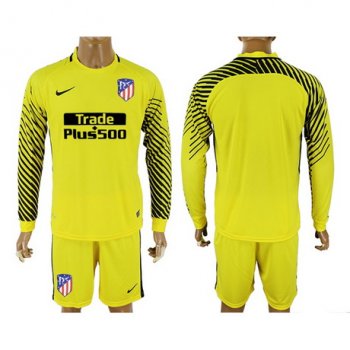 maglia Atletico Madrid manica lunga giallo-01 2018