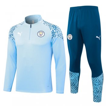 maglia Manchester City formazione manica lunga blu chiaro-01 2024