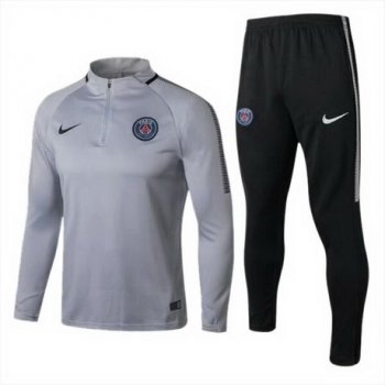 maglia PSG formazione manica lunga Grigio chiaro 2018