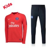 maglia PSG formazione manica lunga bambino rosso-01 2018