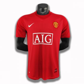 prima maglia Manchester United Retro rosso 2007 2008