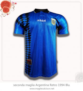 seconda maglia Argentina Retro 1994 Blu