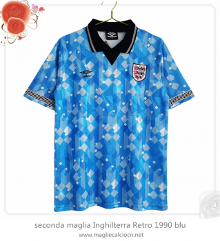 seconda maglia Inghilterra Retro 1990 blu