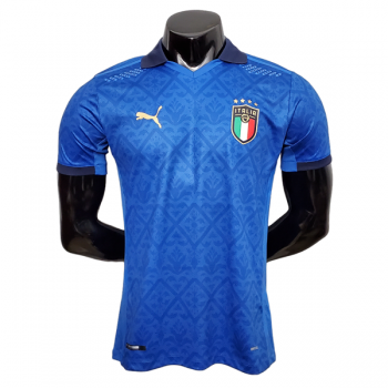 Versione del giocatore maglia Italia prima Euro 2020 blu