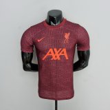 Versione del giocatore maglia Liverpool Tuta da allenamento rosso 2023