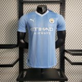 Versione del giocatore maglia Manchester City casa 2024