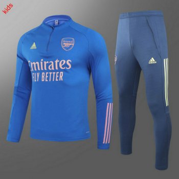 maglia Arsenal formazione manica lunga bambino blu-01 2022