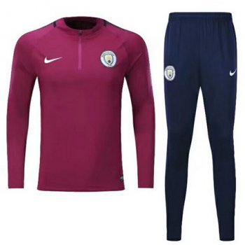 maglia Manchester City formazione manica lunga fucsia-01 2018