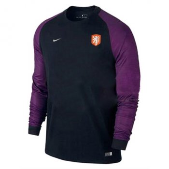 portiere maglia Olanda manica lunga nero 2018