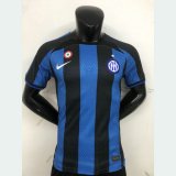 Versione del giocatore maglia Inter casa 2023 nessun sponsor