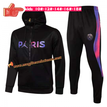 maglia Jordan PSG Giacca Zip lunga bambino 2022 nero