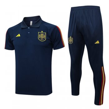 maglia Spagna Polo Blu scuro 2024