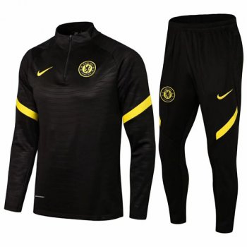 maglia Chelsea formazione manica lunga nero 2021