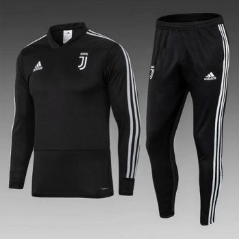 maglia Juve formazione manica lunga nero 2019