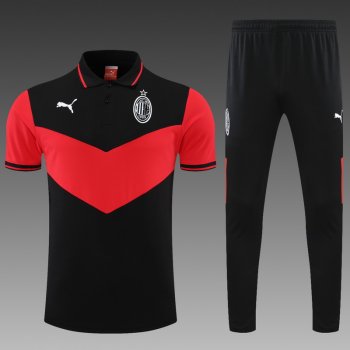 maglia Milan Polo Nero rosso 2023