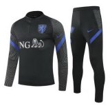 maglia Olanda formazione manica lunga nero 2021