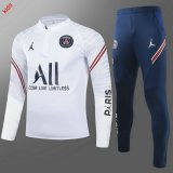 maglia PSG formazione manica lunga bambino bianco 2022