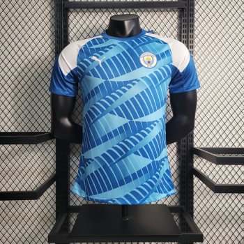 Versione del giocatore maglia Manchester City blu-01 2024