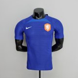 Versione del giocatore maglia Olanda Formazione 2023 Blu