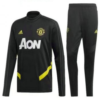 maglia Manchester United formazione manica lunga nero 2020