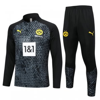 maglia Borussia Dortmund formazione manica lunga Nero 2024