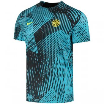 maglia Inter Milan pre-partita blu 2023