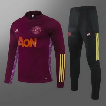 maglia Manchester United formazione manica lunga rosso 2021