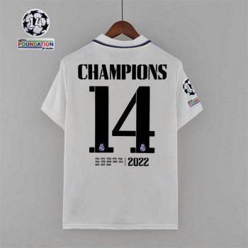 Maglia Real Madrid 14 Campione versione patch Bianco