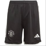 Manchester United Pantaloncino-01 2024 Nero