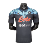 Versione del giocatore maglia Napoli nero blu 2022