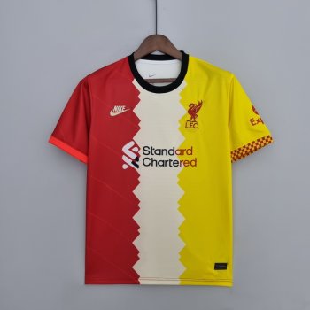 maglia Liverpool formazione 2023 Rosso Beige Giallo