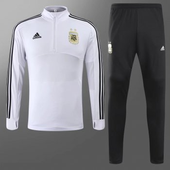 maglia Argentina formazione manica lunga bianco 2018