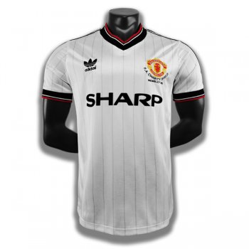 seconda maglia Manchester United Retro bianca 1983