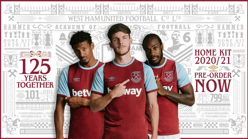 maglia West Ham 2021 prima